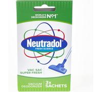 Neutradol Vac Sac Deodorizer Super Fresh for vacuum cleaner (pack with 3 Sachets) Free Fast Delivery