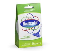 Neutradol Vac Sacs Vacuum Deodoriser, Place in Vacuum Cleaner Bags & Dust Bags, Super Fresh, 1 x 3 Vac Sacs