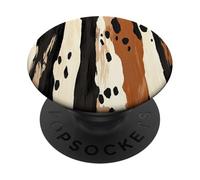 Neutral Animal Stripe Aesthetic - Abstract Indie Print PopSockets Adhesive PopGrip