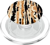 Neutral Animal Stripe Aesthetic - Abstract Indie Print PopSockets PopGrip for MagSafe