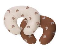 Neutral Boho Rainbow Nursing Pillow Cover - 2 Pack Fits 22.5in*18in Pillow for Baby Boy or Girl