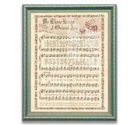 Neutral Christmas Carol Canvas Wall Art Vintage Sheet Music Poster Rustic Hymn Decor for Living Room Bedroom or Office 12x16in Green Frame