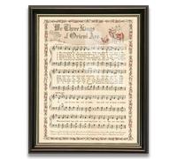 Neutral Christmas Carol Canvas Wall Art Vintage Sheet Music Poster Rustic Hymn Decor for Living Room Bedroom or Office 16x20in Green Frame