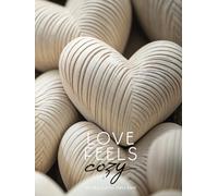 Neutral Coffee Table Book Hardcover: Love Feels Cozy Boho Home Interior Large Decorative Books, Modern Aesthetic Farmhouse Accent, 350 Blank Numbered Pages, Beige Rural Chic Living Room Touch