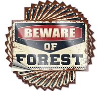 Neutral Decals, Large Bottle Beware of Forest | Funny Quote Adults Decals(6X9CM)