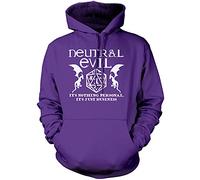 Neutral Evil Its Nothing Personal, Its Just Business - Unisex Hoodie - Dungeons and Dragons DND dice L Purple