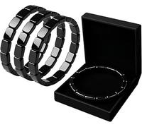 Neutral hematite jewelry bracelet, natural hematite square bead elastic bracelet, simple and elegant design, given to the most precious person (3)