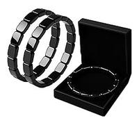 Neutral hematite jewelry bracelet, natural hematite square bead elastic bracelet, simple and elegant design, given to the most precious person (2)