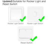 Neutral Line 1/2-Way 2-Gang WiFi Smart Switch Module, for Zigbee Hub (e.g., MOES), Compatible with Tuya/Smart Life App, Alexa & Google Home