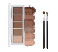 Neutral Nude Brown Eyeshadow Palette for Women - 5 Velvety Matte Shades & Creamy Blendable Formula, Highly Pigmented & Long-Lasting, Perfect for Natural or Smokey Eye Makeup Looks (Mocha Nude)