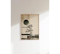 Neutral Scandinavian Wall Pictures, Wabi Sabi Spa Art Print Aesthetic Painting, Minimalist Japanese Poster Modern Decor 40x60cm framework