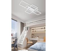 Neutral Style Rectangular LED Semi Flush Ceiling Light in White The hot sale White