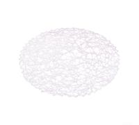 Neutral Tone Paper Placemats Featuring Rope For Braided Outline and Openwork Central Design for Table Harmony (White 4pcs)