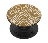 Neutral Zebra Pattern Beige Animal Print PopSockets Adhesive PopGrip