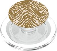 Neutral Zebra Pattern Beige Animal Print PopSockets PopGrip for MagSafe