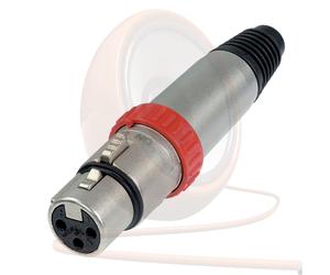 Neutrik 3 Pin NC3FXS Switched Female XLR Connector. 3 Pin Silver Plug