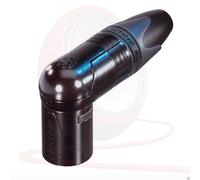 Neutrik NC3MRX-B 3-Pin R/A M Cable MT XLR, Black-Gold