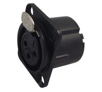 Neutrik - 3-Pole Xlr Socket, Panel Mounted, Gold Plated Contacts