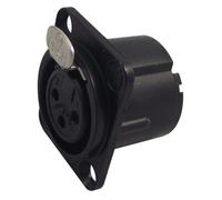 NEUTRIK - 3-Pole XLR Socket, Panel Mounted, Gold Plated Contacts