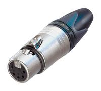 Neutrik XLR Connector NC5FXX 5-Pin Female Silver Body Silver Pins DMX