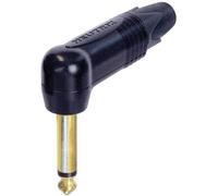 Neutrik 6.35mm Mono Metal Right Jack Angled Jack Plug with Black Body & Gold Contacts, NP2RX-B