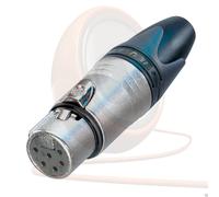 Neutrik 6 Pin NC6FXX Female XLR Connector. Silver Body, Silver Pins.