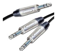 Neutrik Balanced TRS Jack Split into 2 x Dual Stereo Jacks. Duplicator Lead (25m)