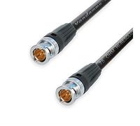 Neutrik BNC to BNC Lead Van Damme Coaxial Cable 75 ohm, Video CCTV Word Clock (50 cm, Black)