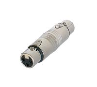 Neutrik NA3FF Adapter XLR Female to XLR Female, Silver, 75.0 mm*20.0 mm*20.0 mm