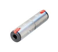 Neutrik NA3JJ Stereo Locking Jack Socket Adaptor, 6.35 mm, Silver