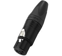 Neutrik NC-3FXXB Neutrik XLR Coupling 3-Pole for Cable Ø 3.5-8 mm Gold-Plated