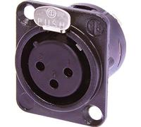 Neutrik NC3FD-L-B-1 3 Pole Female XLR Chassis Connector, Bla