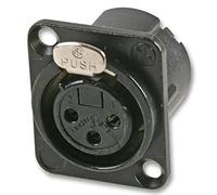 Neutrik NC3FD-LX-BAG Female 3 Pin XLR Chassis Socket With Silver Plated Contacts