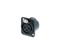 NEUTRIK - NC3FD-LX-BAG - XLR SOCKET, 3P, CHASSIS, BLACK