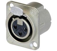 Neutrik NC3FD-LX-M3 DLX XLR Connector 3 Pin Silver Metal 1 piece