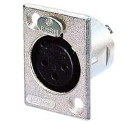 Neutrik NC3FP-1 3-Pin XLRF Chassis Connector, Nickel Housing with Silver Contacts