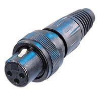 Female XLR 3 Pin Line Socket With Locking Ring and Bronze Contacts