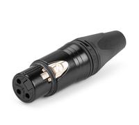 Neutrik NC3FXX Female XLR Connector Black - 3 Pin Audio Cable Plug