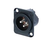 Neutrik NC3MD-LX-BAG Male 3 Pin XLR Chassis Socket With Silver Plated Contacts