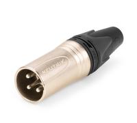 Neutrik NC3MXX Male XLR Connector - 3 Pin Audio Cable Adapter, Nickel Finish