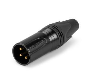 Neutrik NC3MXX Male XLR Connector - Premium Black 3 Pin for Audio Equipment