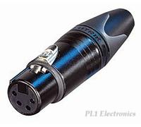 NEUTRIK NC4FXX-B SOCKET, XLR, BLACK, 4POLE