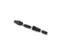 NEUTRIK - NC4FXX-B - XLR SOCKET, 4 POLE, IN-LINE, BLACK/GOLD