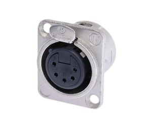 Neutrik NC5FD-L-1 5 PIN Female XLR Chassis Connector Socket Nickel D Type