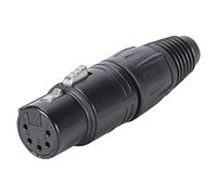 NEUTRIK NC5FXB XLR Audio Connector, Socket, 5 Contacts, Cable Mount, Metal Body, Gold Plated Contacts, X Series (1 piece)