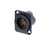 Neutrik NC6MD-LX-B XLR Connector 6 Pins Black Straight Sleeve Plug