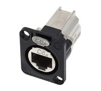 Neutrik NE8FDX-P6-B CAT6a etherCON Panel Feedthrough Connector (Black)