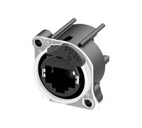 Neutrik EtherCon RJ45 Socket Black 3mm Panel Locking NE8FAH-LR-DAE