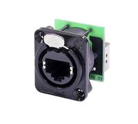 Neutrik NE8FDP-B Black Feed-through Ethercon Chassis Panel Mount. CAT5e