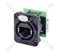 Neutrik NE8FDP-B EtherCON Chasis D Series Black